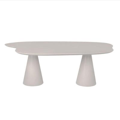 Mesa De Jantar 120x80 Cone Orgânica Nuvem Cor Cinza
