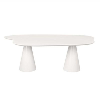Mesa De Jantar 120x80 Cone Orgânica Nuvem Cor Branca