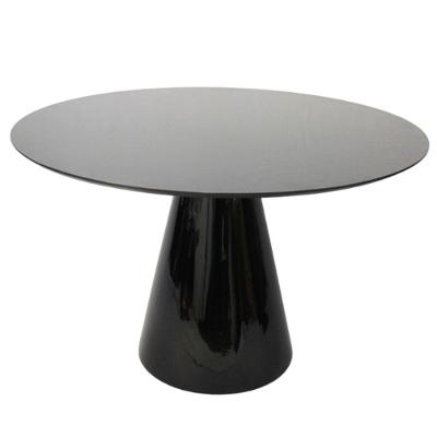 Mesa De Jantar Cone Redonda 120 Cm Laqueada Cores Preto