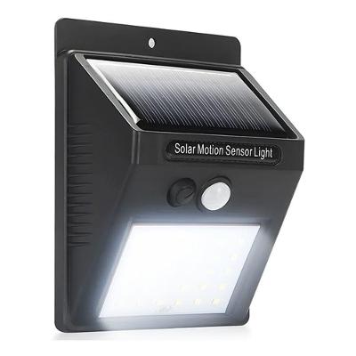Luminária Solar De Parede 30 Leds De Luz Branca Lâmpada Com Sensor De Movimento Jardim E Quintal