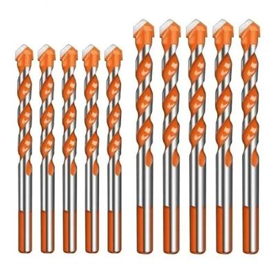Broca De Torção Triangular Fura Tudo 6mm 8mm Kit 10 Unidades