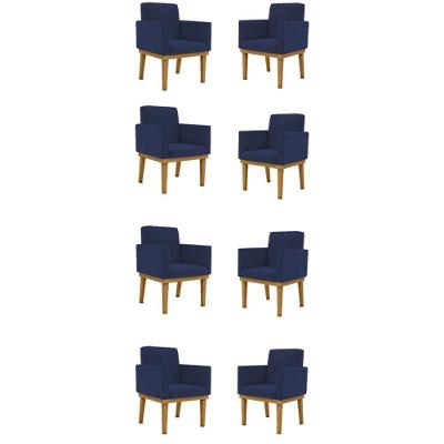 Kit 08 Poltronas Decorativa Reforçada - Balaqui Decor Azul Marinho