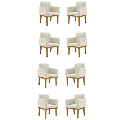 Kit 08 Poltronas Decorativa Reforçada - Balaqui Decor Bege