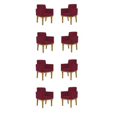 Kit 08 Poltronas Decorativa Reforçada - Balaqui Decor Marsala