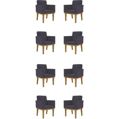 Kit 08 Poltronas Decorativa Reforçada - Balaqui Decor Cinza