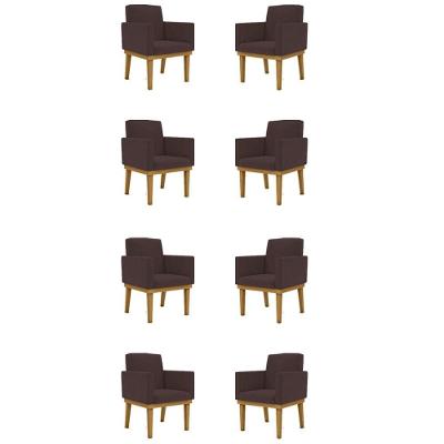 Kit 08 Poltronas Decorativa Reforçada - Balaqui Decor Marrom