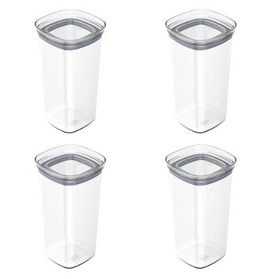 Conjunto De Potes Herméticos 1,5 L 4 Peças Block Modular Transparente Ou