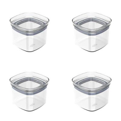 Conjunto De Potes Herméticos 450 Ml 4 Peças Block Modular Transparente Ou