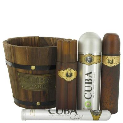Perf.colônia Masc.cuba Gold Fragluxe Cx.pres.100ml Edt + 35ml Edt + 200ml Des. + 100ml Pós Barba
