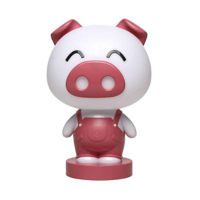 Luminária De Mesa Infantil Taschibra Led Abajur Porquinha Kiki 3w Usb Luz Quente 3000k