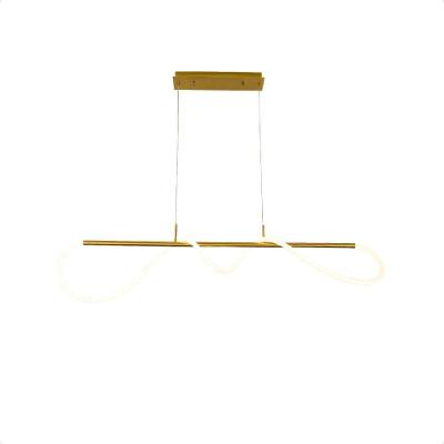 Pendente Led Moderno Taschibra Organic 28w Luz Quente 3000k Bivolt Ouro