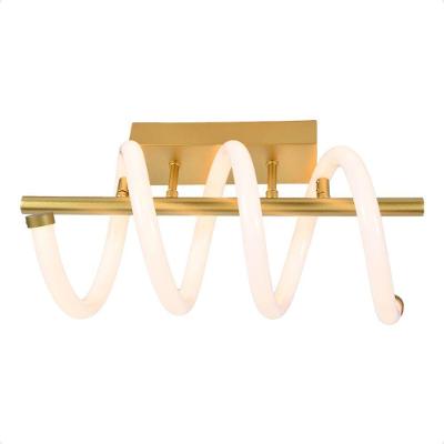 Plafon Taschibra Moderno Spring Led 16w Luz Quente 3000k Bivolt Ouro