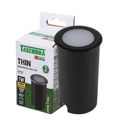 Embutido De Solo Led Taschibra Thin 1w Redondo Bivolt Preto