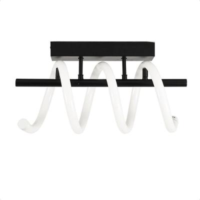 Plafon Taschibra Moderno Spring Led 16w Luz Quente 3000k Bivolt Preto