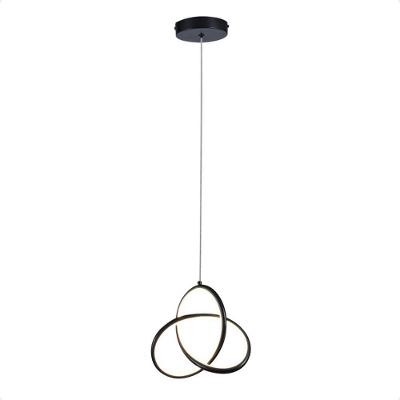 Pendente Led Moderno Taschibra Catar 15w Luz Quente 3000k Bivolt Preto