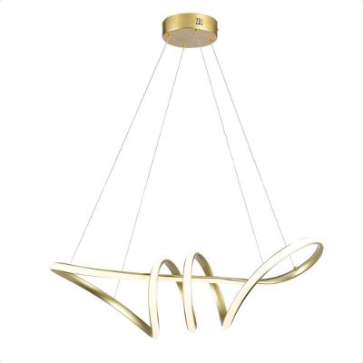 Pendente Led Moderno Taschibra Loop 38w Luz Quente 3000k Bivolt Ouro