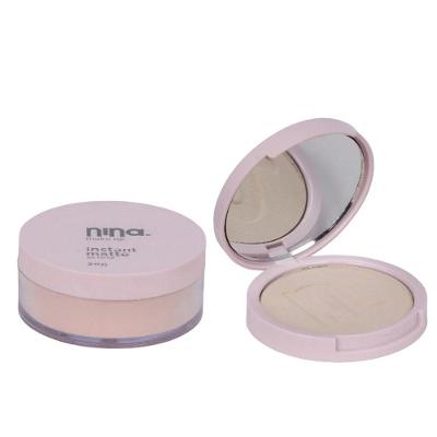 Kit Nina Makeup Pó Instant Compacto Cor 1 + Pó Solto Cor 1