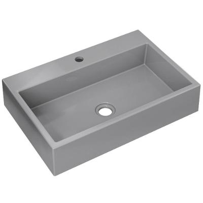 Cuba De Apoio Retangular Para Banheiro Lavabo Florenza C01 Rt55w Cinza - Lyam