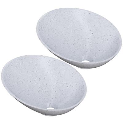 Kit 02 Cubas De Apoio Meia Lua Para Banheiro Lavabo C01 Bm38w Branco Granit - Lyam