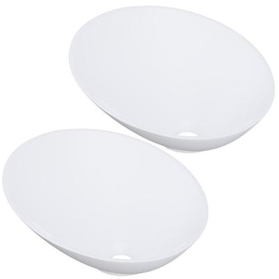 Kit 02 Cubas De Apoio Meia Lua Para Banheiro Lavabo C01 Bm38w Branco Matte Fosca - Lyam