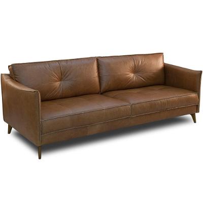 Sofá 3 Lugares Para Sala De Estar Living 244cm Oásis T03 Couro Soft Mel - Lyam Decor