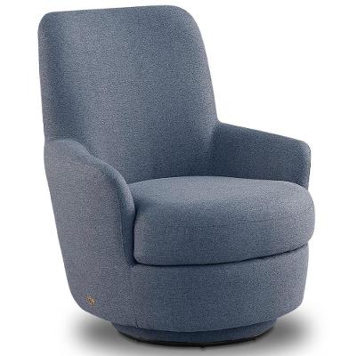 Poltrona Giratória Orgânica Sala De Estar Living Paola T03 Linho Urano - Lyam Decor