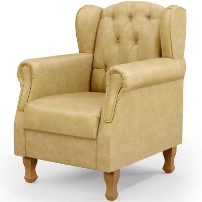 Poltrona Decorativa Para Sala De Estar Yara P02 Couríssimo Fendi - Lyam Decor