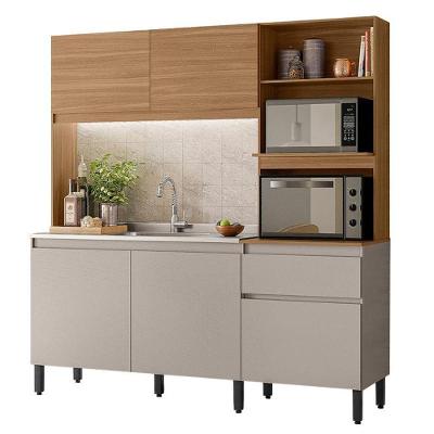 Cozinha Compacta Amaranto 5 Portas E 1 Gaveta Amêndola Touch Nude Prime Tx - Demóbile Amêndola Touch Nude Prime Tx