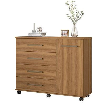 Cômoda Flora 1 Porta E 4 Gavetas Amêndola - Demóbile Amêndola