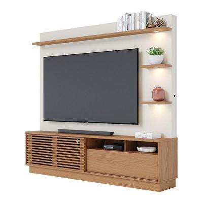 Estante Home Theater Campeche Freijó Off White Matte Para Tv De 70 - Colibri Freijó Off White Matte