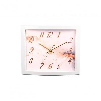 Relógio De Parede Retangular Branco Brilhante Herweg 691242 Único