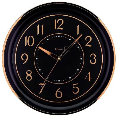 Relógio De Parede Herweg Dourado E Preto 6826 Único