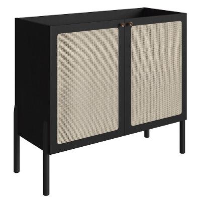 Balcão Aparador Buffet Cantinho Do Café Pés Madeira Arlo A10 Nero-preto - Mpozenato