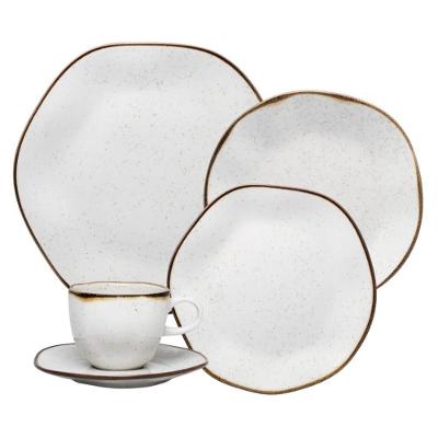 Jogo De Jantar 30 Peças Porcelana Chá Maresia Oxford