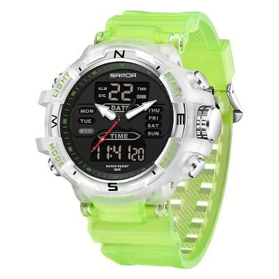 Relógio De Pulso De Quartzo De Moda Esportiva Masculina, Resistênte à água Cor Verde Claro