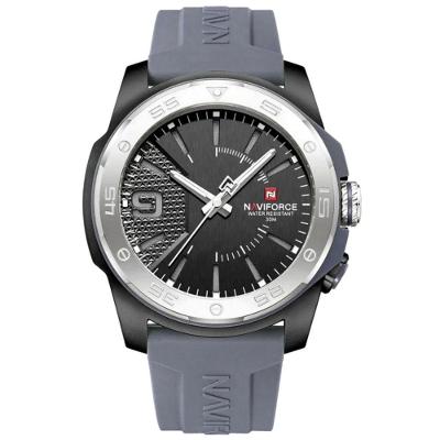 Relógio Quartzo Display Luminoso Esportivo A Prova água Pulseira De Silicone 5atm Preto Cinza