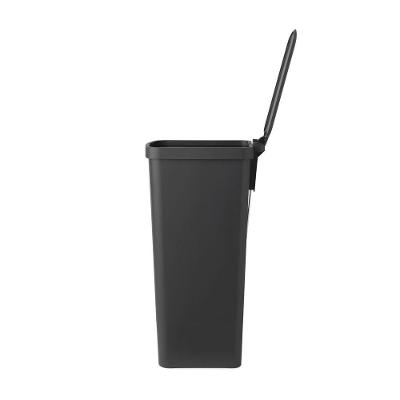 Lixeira Pedal Step Up Em Plástico 40 Litros Brabantia Preta