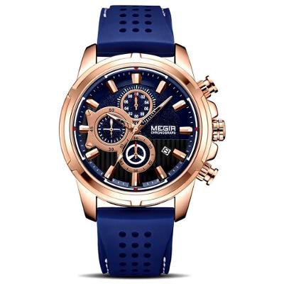Relógio Masculino Esportivo De Quartzo Design Casual à Prova D' água Azul