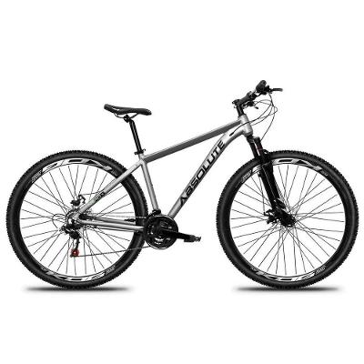 Bicicleta Aro 29 Absolute Nero 5 Alumínio 21v Freio A Disco Garfo Com Suspensão - Cinza Tam.17