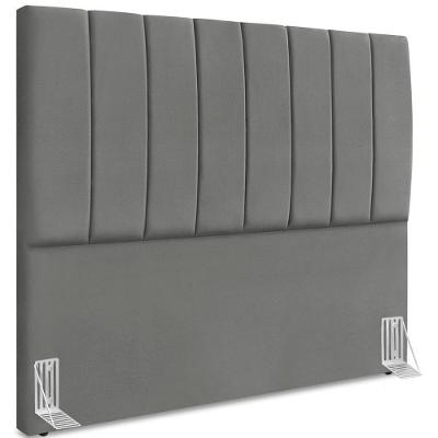Cabeceira Queen 160cm Allia Suede Cinza Rm Cinza
