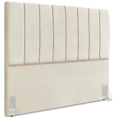 Cabeceira Queen 160cm Allia Suede Bege Rm Bege