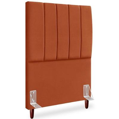 Cabeceira Solteiro 90cm Arlla Suede Terracota Rm Terracota