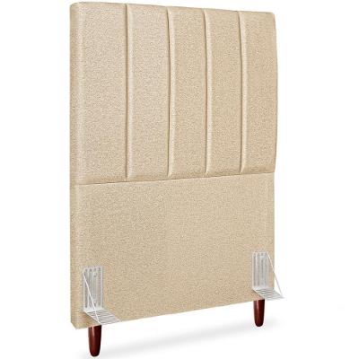 Cabeceira Solteiro 90cm Arlla Linho Bege Rm Bege