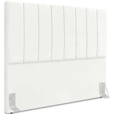 Cabeceira Casal 140cm Allia Suede Branco Rm Branco