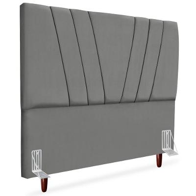 Cabeceira Queen 160cm Bell Suede Cinza Rm Cinza