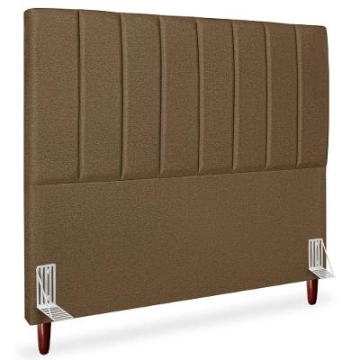 Cabeceira Casal 140cm Arlla Linho Marrom Rm Marrom