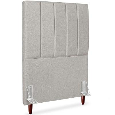 Cabeceira Solteiro 90cm Arlla Linho Cinza Rm Cinza