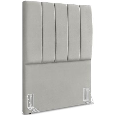 Cabeceira Solteiro 90cm Allia Suede Cinza Claro Rm Cinza Claro