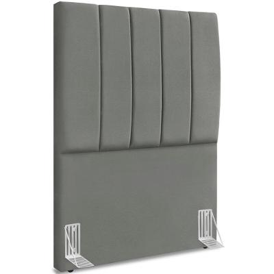 Cabeceira Solteiro 90cm Allia Suede Cinza Rm Cinza