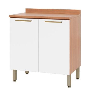 Balcão 80cm Sálvia 2 Portas Com Tampo 908101 Telasul Branco E Freijó